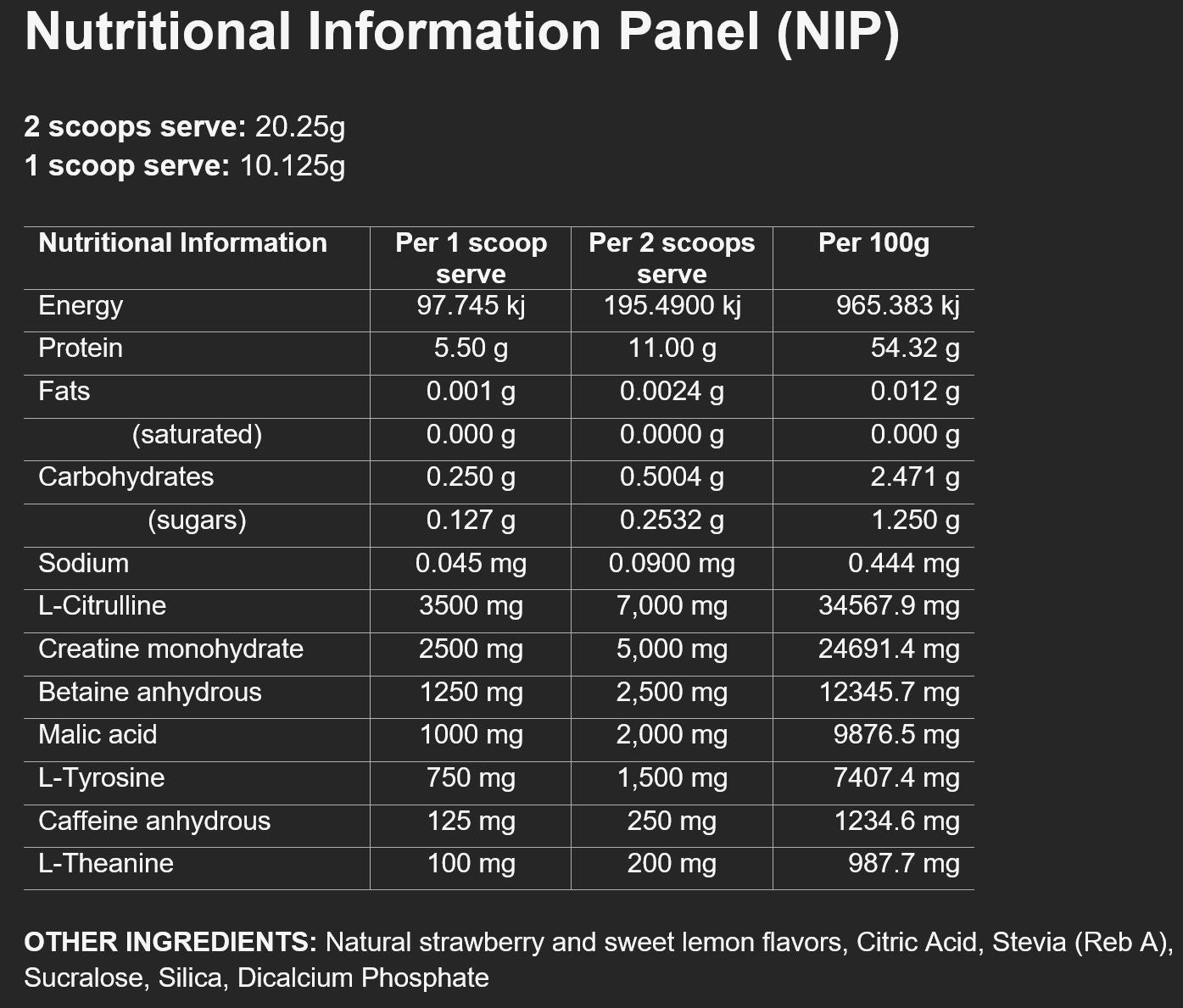 Titan Sport Strawberry Lemonade Pre-workout